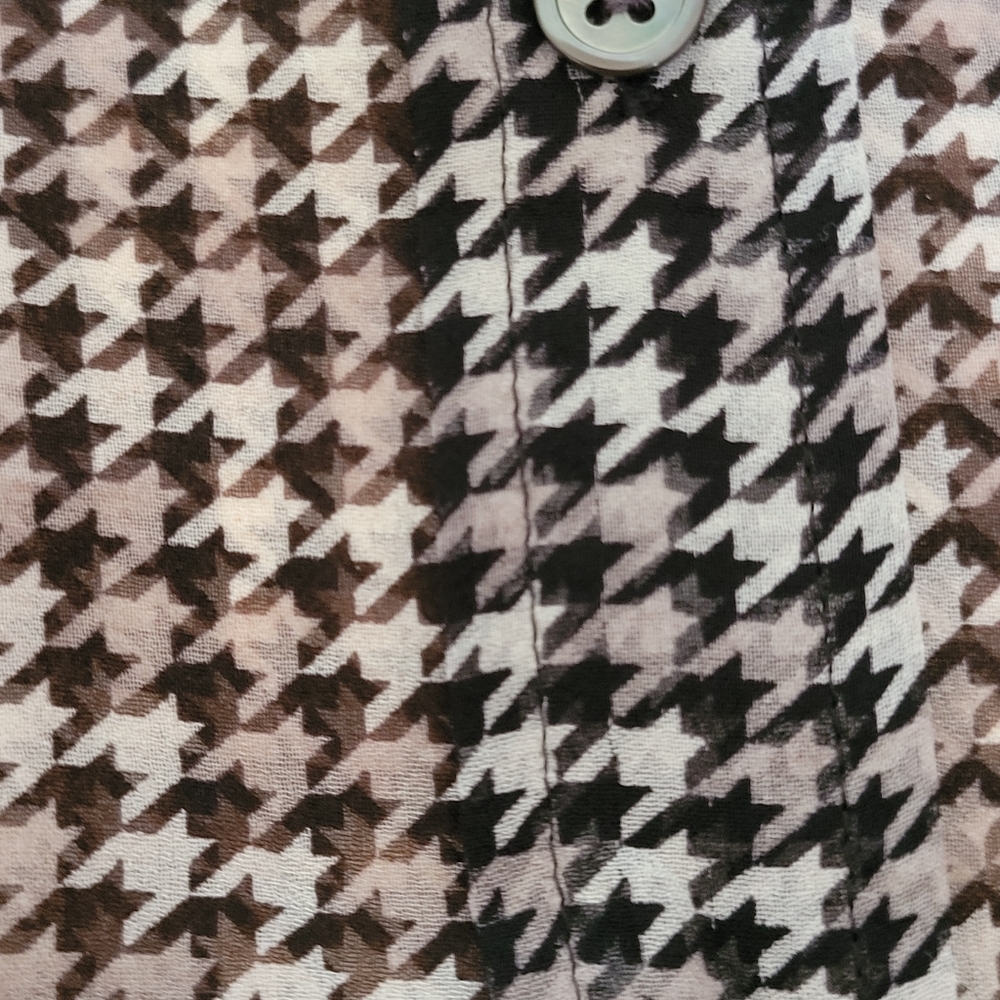 Equipment Grey Houndtooth Pure Silk Blouse - Picture 7 of 9